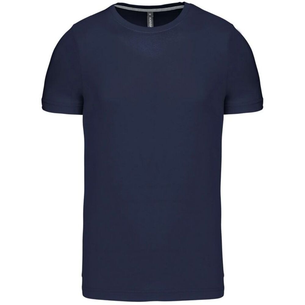 Kariban Mens Slim Fit Short Sleeve Crew Neck / Navy